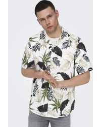 Only & Sons - Hawaiihemd ONSWAYNE LIFE AOP SS VISCOSE SHIRT NOOS - Lyst