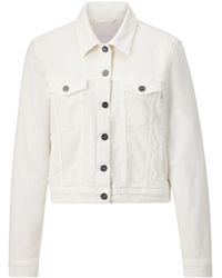 Rich & Royal - Langmantel white denim jacket o - Lyst