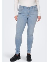 Only Carmakoma - Slim-fit- Push Up Skinny Jeans Curvy Denim Hose Plus Size Stretch Pants 7215 in Hellblau - Lyst