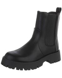Ital-Design - Damen Chelsea-Boot Mit Profilsohle Und Blockabsatz Plateaustiefelette (92355212) Blockabsatz Stiefeletten - Lyst