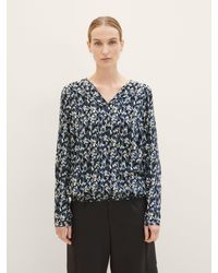 Tom Tailor - Langarmbluse Bluse mit Allover-Print - Lyst