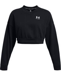 Under Armour - ® Longsleeve Ua Rival Terry Os Crop Crw - Lyst