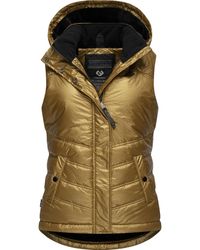 Ragwear - Steppweste Hesty Bling Wasserdichte Outdoor-Weste mit abnehmbarer Kapuze - Lyst