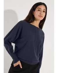 MORE&MORE - Rundhalspullover Weiter Oversize-Pullover, Fledermausärmel - Lyst
