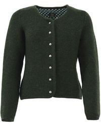 OS-Trachten - Strickjacke Forivo tailliert, Rundhalsausschnitt, /1-Arm, Wiener-Nähte - Lyst