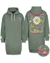 Sublevel - Hoodie Sweatkleid Oversize Lange Kapuzenpullover - Lyst