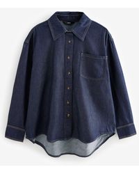 Next - Relaxed Fit Jeanshemd (1-tlg) - Lyst