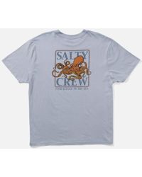 Salty Crew - T-Shirt Ink Slinger mit Kraken-Print Blau - Lyst