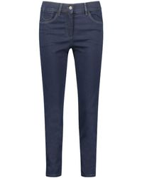 Gerry Weber - 5-Pocket-Jeans SOL:INE Best4ME Cropped von Dark Blue Denim (86800) 36 - Lyst