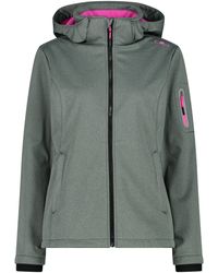 CMP - Trekkingjacke WOMAN JACKET ZIP HOOD MINERAL MEL. - Lyst