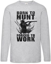 Urban Backwoods - Langarmshirt Born To Langarm T-Shirt Hirsch Reh Jagd Jäger Bär Geweih Deer - Lyst