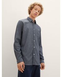Tom Tailor - Langarmhemd Hemd mit Struktur - Lyst