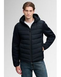 Superdry - Hybridjacke Hooded Storm Knit Hybrid Jkt Kunstfaser, Slim Fit - Lyst