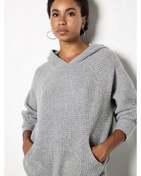 Apricot - Strickpullover Strick-Hoodie Mit Kanguru-Tasche - Lyst