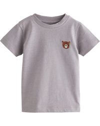 Next - T-Shirt mit Applikation aus 100 % Baumwolle (1-tlg) - Lyst