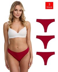 Tazzio - String 3Er-Pack Damen Tanga F933 (Packung, 3-St. 3Er-Pack) Ripp-Struktur Für Angenehmen Tragekomfort - Lyst