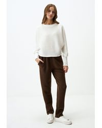 Jimmy Key - Strickhose Slim Fit Hohe Taille Schmales Bein Fleece Strick Hose - Lyst