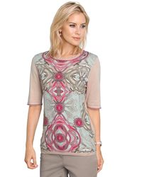 Goldner - Longsweatshirt Kurzgröße: -Pullover mit ornamentalen Druck - Lyst