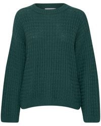B.Young - Strickpullover Grobstrick Pullover Sweater mit Abgesetzten Schultern 6664 in Petrol - Lyst