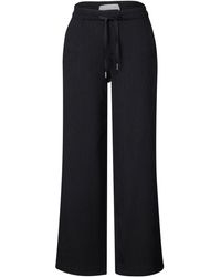 Street One - Stoffhose Wide Leg Hose mit Struktur (1-tlg) - Lyst