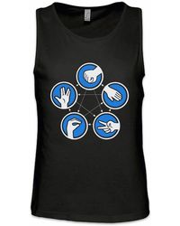 Urban Backwoods - Tanktop Black Paper & Rock Ärmelloses T-Shirt Sheldon Papier TBBT Stein Schere Big Cooper Bang - Lyst