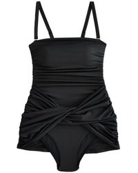Next - Badeanzug Bauchformender Bandeau-Badeanzug Mit Röckchen (1-St) - Lyst