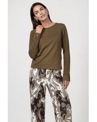 Monari - Langarmshirt Shirt Basic Schmuck Regular Fit Mit Rundhalsausschnitt - Lyst