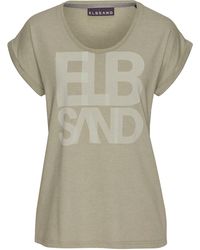 Elbsand - T-Shirt Eldis mit Logodruck, Kurzarmshirt aus Baumwoll-Mix, sportlich-casual - Lyst