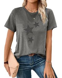 PYL - Kurzarmshirt St. Patricks Tag Casual T-Shirt mit Kleeblatt Print Tee - Lyst