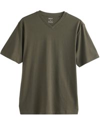 Next - Essential T-Shirt mit V-Ausschnitt aus Baumwolle (1-tlg) - Lyst