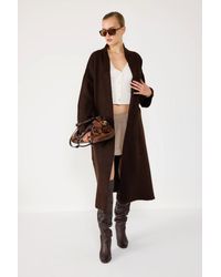 No Matter What - Cardigan Braune Schicke Lange Strickjacke - Lyst
