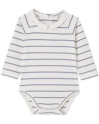 VERTBAUDET - Blusentop Gestreifter Baby Langarm-Body mit Kragen - Lyst