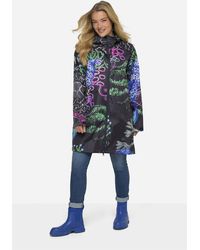 Laurasøn - Wintermantel Funktions-Regenmantel Kapuze verdeckter Zipper - Lyst