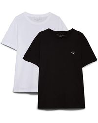 Calvin Klein - T-Shirt 2 PACK MONOLOGO mit kleinem Logodruck auf der Brust - Lyst