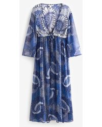 Next - Strandkleid Kimono-Maxikleid mit Bindegürtel – Petite (1-tlg) - Lyst