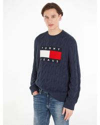 Tommy Hilfiger - Strickpullover TJM RLX FLAG CABLE KNIT SWEATER - Lyst