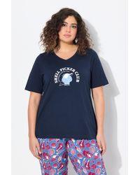 Ulla Popken - T-Shirt Muschel Classic V-Ausschnitt Halbarm - Lyst