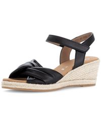 Gabor - Athen Keilsandalette, Riemchensandale, Sommerschuh Mit Klettverschluss, G-Weite - Lyst