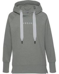 Elbsand - Kapuzensweatshirt Svana mit Logoprint, bequemer Hoodie, seitliche Schlitze - Lyst