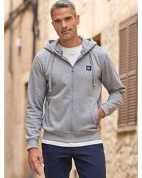 Lerros - Sweatjacke Hoodie Sweat-Jacke Kapuzensweatjacke Mit Tunnelzug Und Seitlichen Reißverschlusstaschen - Lyst