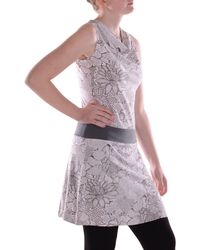 Vishes - Sommerkleid A-Linie Baumwolle Blumen-Muster Wasserfall-Ausschnitt Taschen Alternative Bekleidung - Lyst