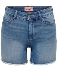 ONLY - Stoffhose ONLBLUSH MID SK DNM SHORTS NOOS - Lyst