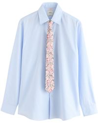 Next - Langarmhemd Festliches Slim Fit Hemd mit Krawatte im Set (2-tlg) - Lyst