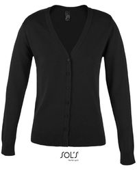 Sol's - Golden Women V-Neck Knitted Cardigan - Lyst