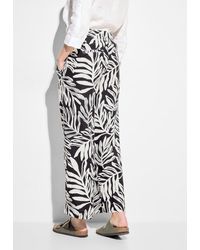 Cecil - Culotte Leichte Sommer Hose in Black (1-tlg) Tunnelzugbändchen - Lyst