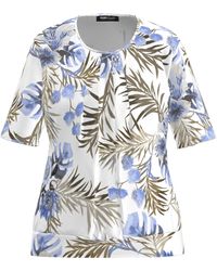 FRANK WALDER - Blusenshirt mit zarten Blüten- und Blattdetails - Lyst