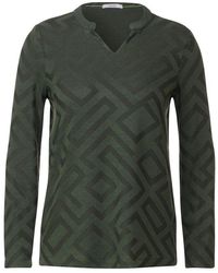 Cecil - T-Shirt / Da.Sweatshirt / TOS_solid jacquard tunic - Lyst