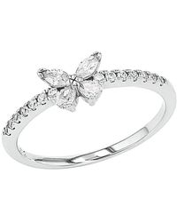 Amor - Fingerring Schmetterling, Mit Zirkonia (Synth) - Lyst
