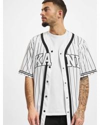 Karlkani - Kurzarmshirt KM221-115-2 Serif Pinstripe Baseball Shirt (1-tlg) - Lyst