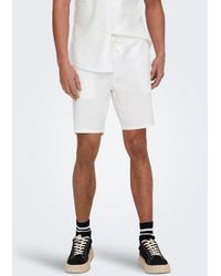 Only & Sons - ONSLINUS 0007 COT LIN SHORTS NOOS - Lyst